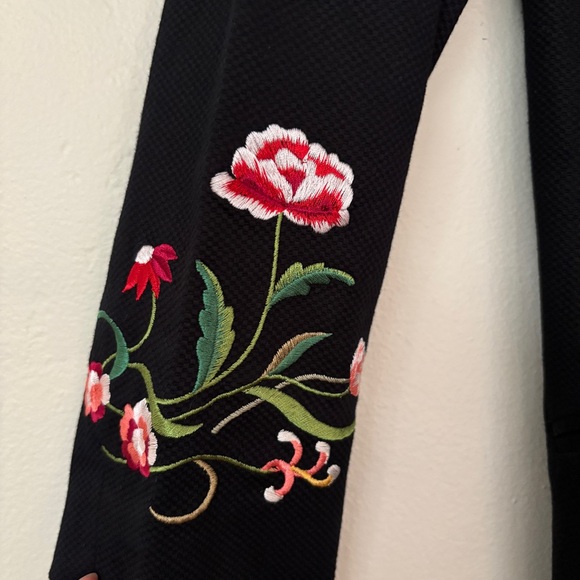 Victor Costa Occasion Floral Embroidered Coat Tunic Jacket Vintage, Size S - Picture 8 of 8